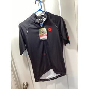 NWT Pactimo Mens Stretch Athletic Pro 3 Cycling Full Zip Jersey Black Size Large